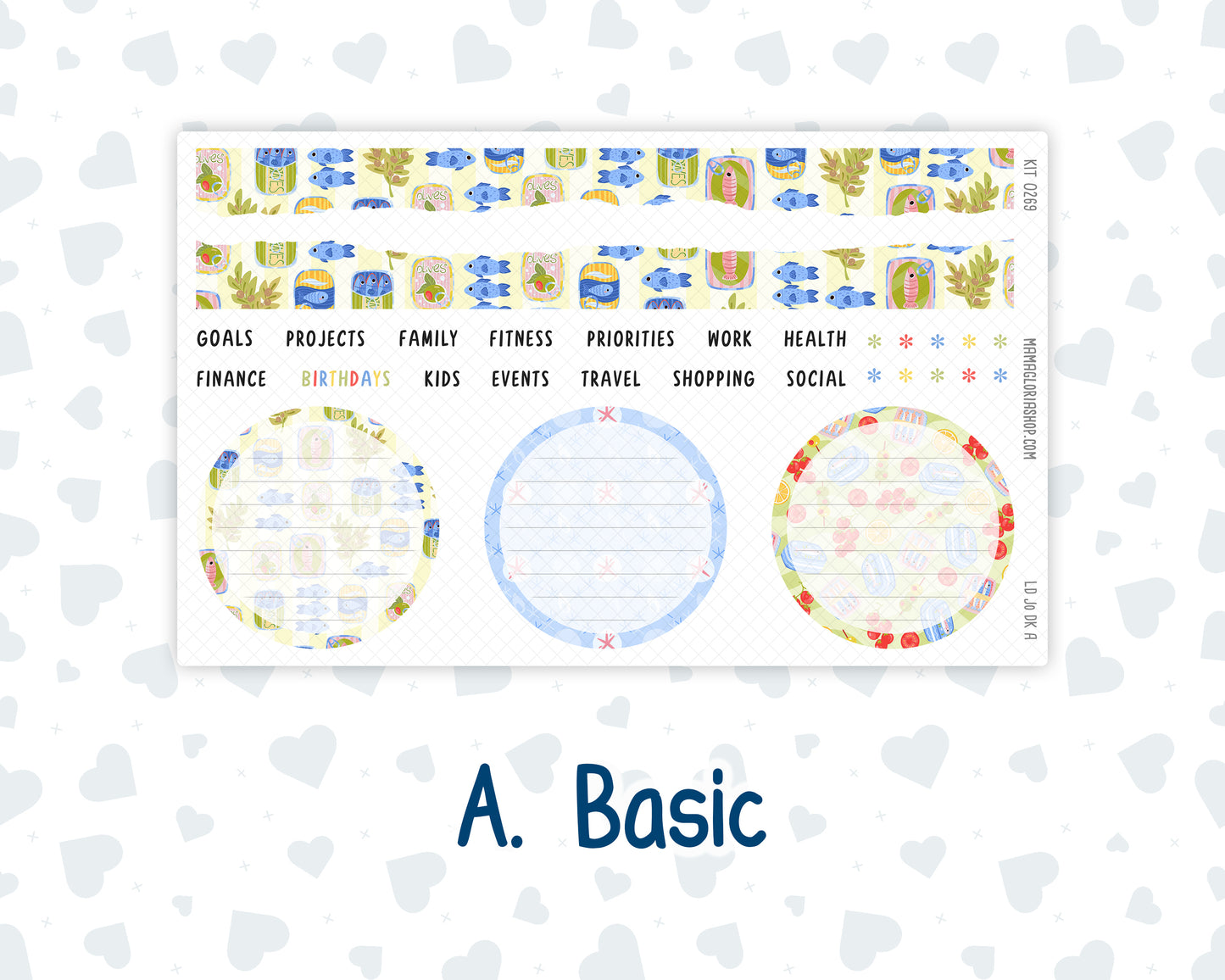 Kit 0269 - Laurel Denise The Jo Planner - Dashboard Kit - June - Dolce Mare