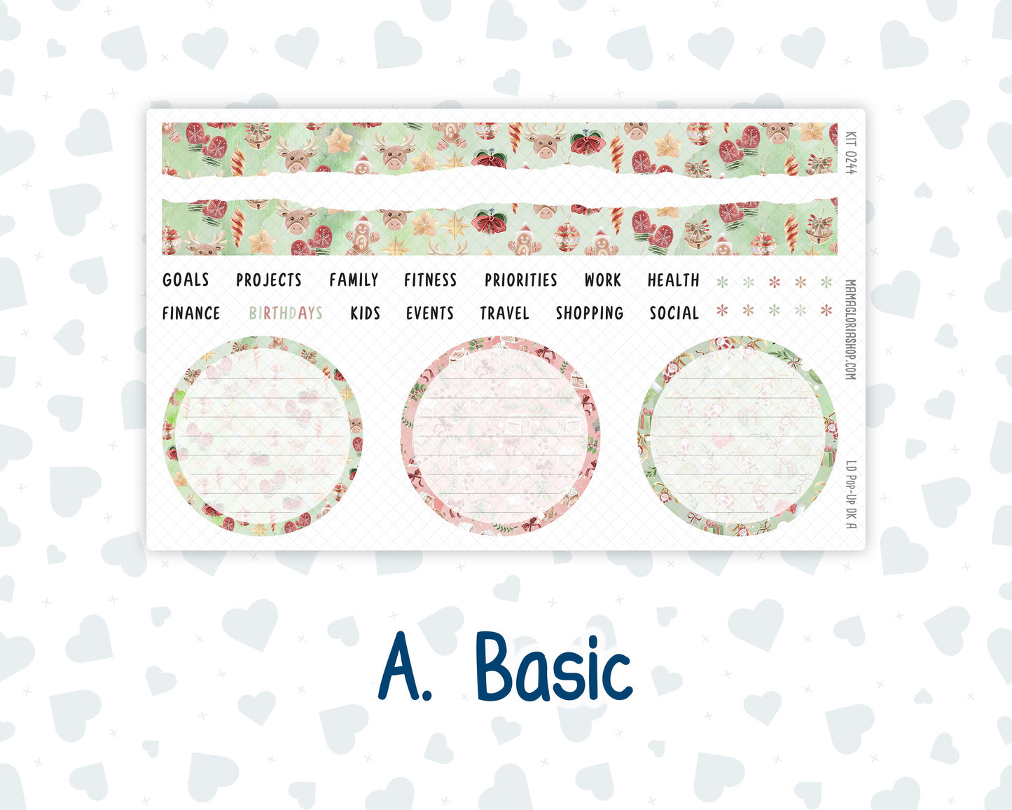 Kit 0244 - Laurel Denise Pop-Up - Dashboard Kit - December - Santas Village