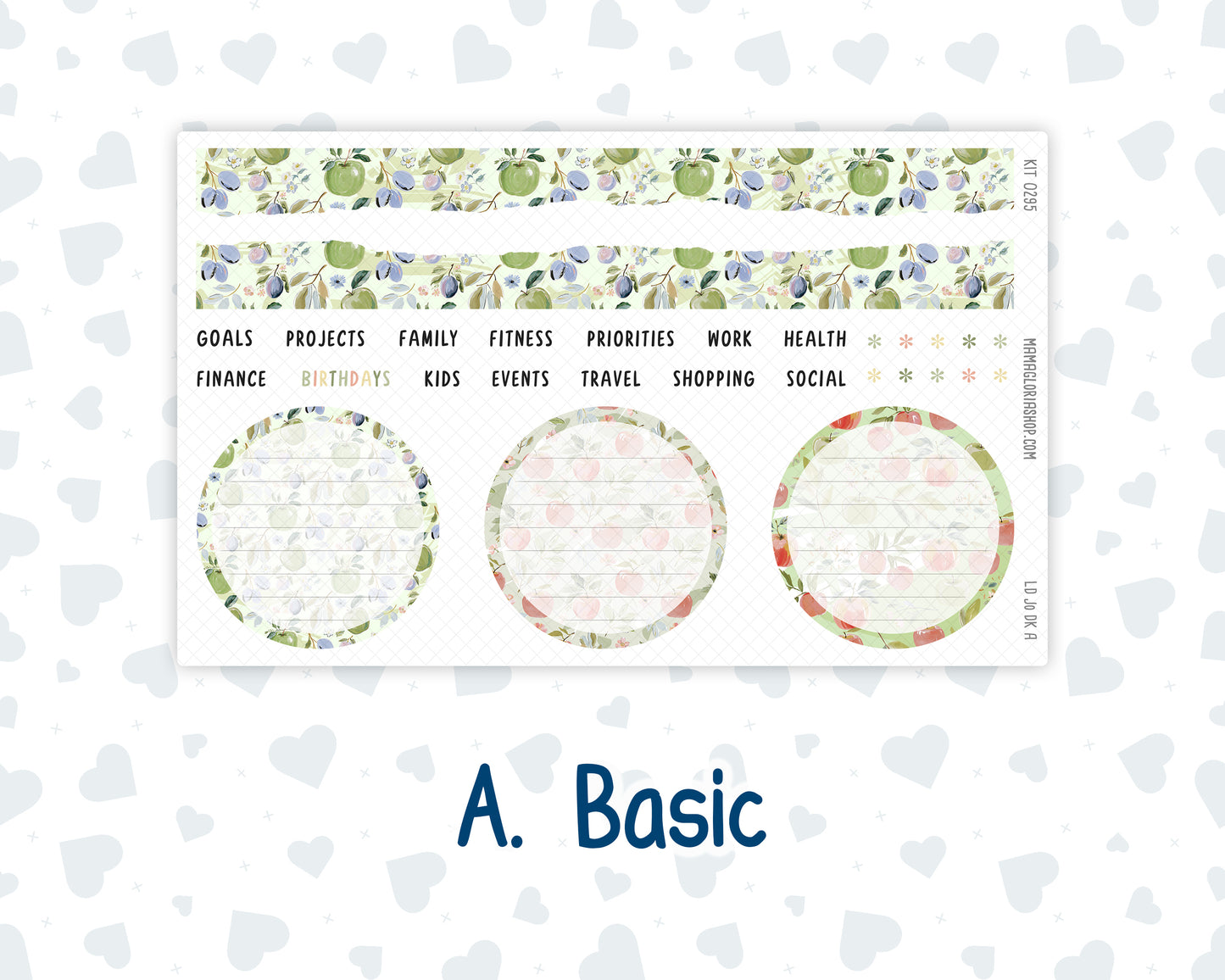 Kit 0295 - Laurel Denise The Jo Planner - Dashboard Kit - September - Apple Harvest