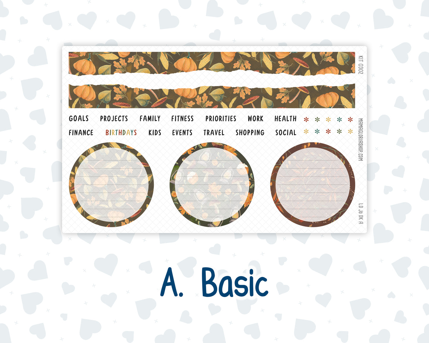 Kit 0302 - Laurel Denise The Jo Planner - Dashboard Kit - November - Thankful Season