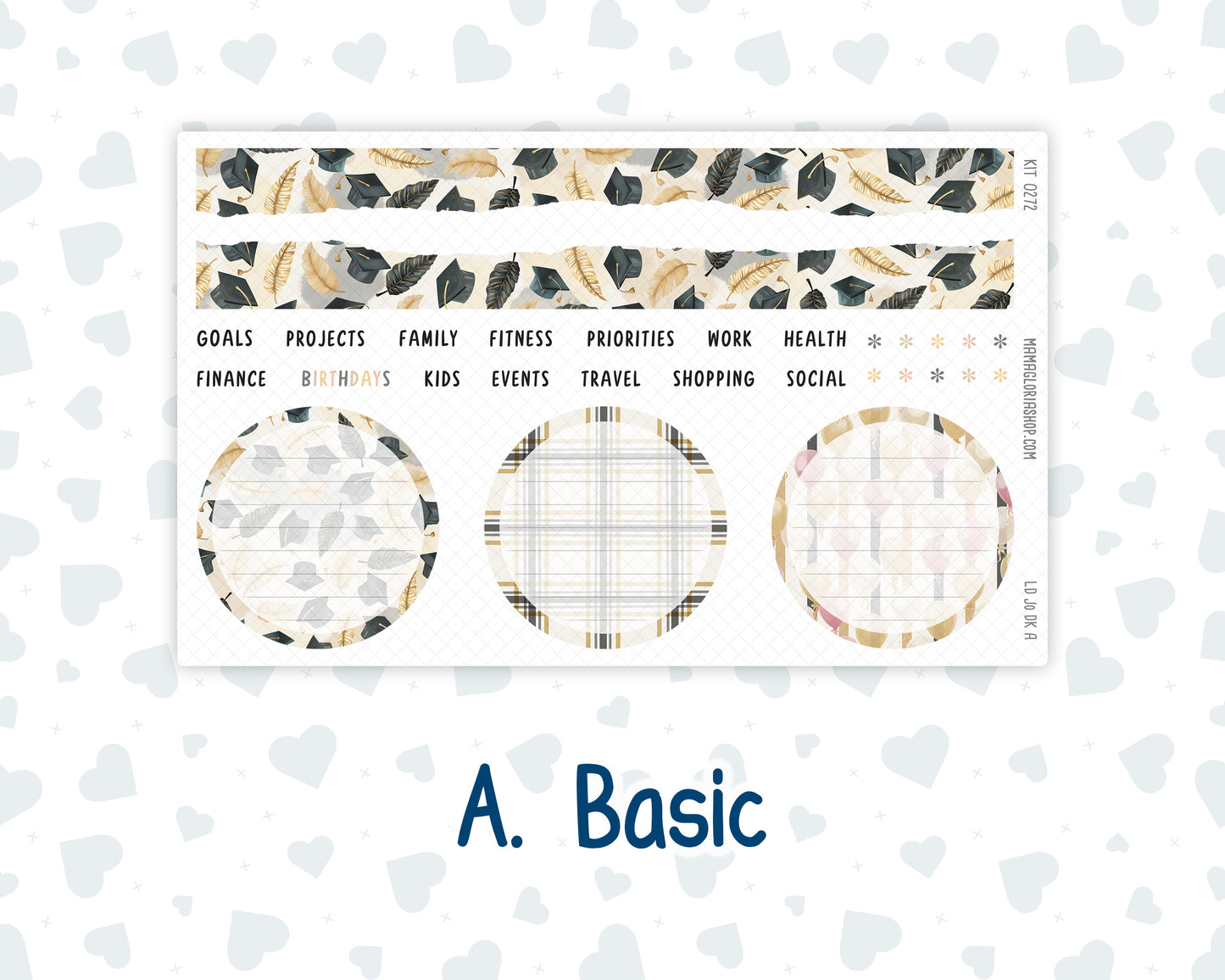 Kit 0272 - Laurel Denise The Jo Planner - Dashboard Kit - May - Graduation