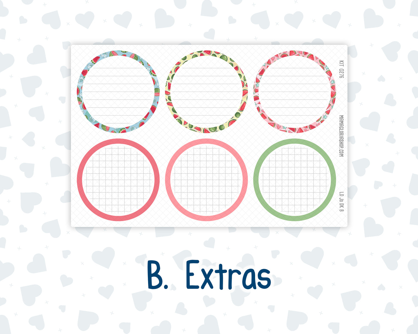 Kit 0276 - Laurel Denise The Jo Planner - Dashboard Kit - July - Melon Crush