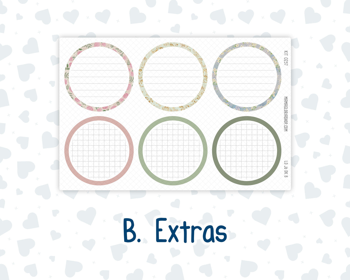 Kit 0257 - Laurel Denise The Jo Planner - Dashboard Kit - March - Blush Garden