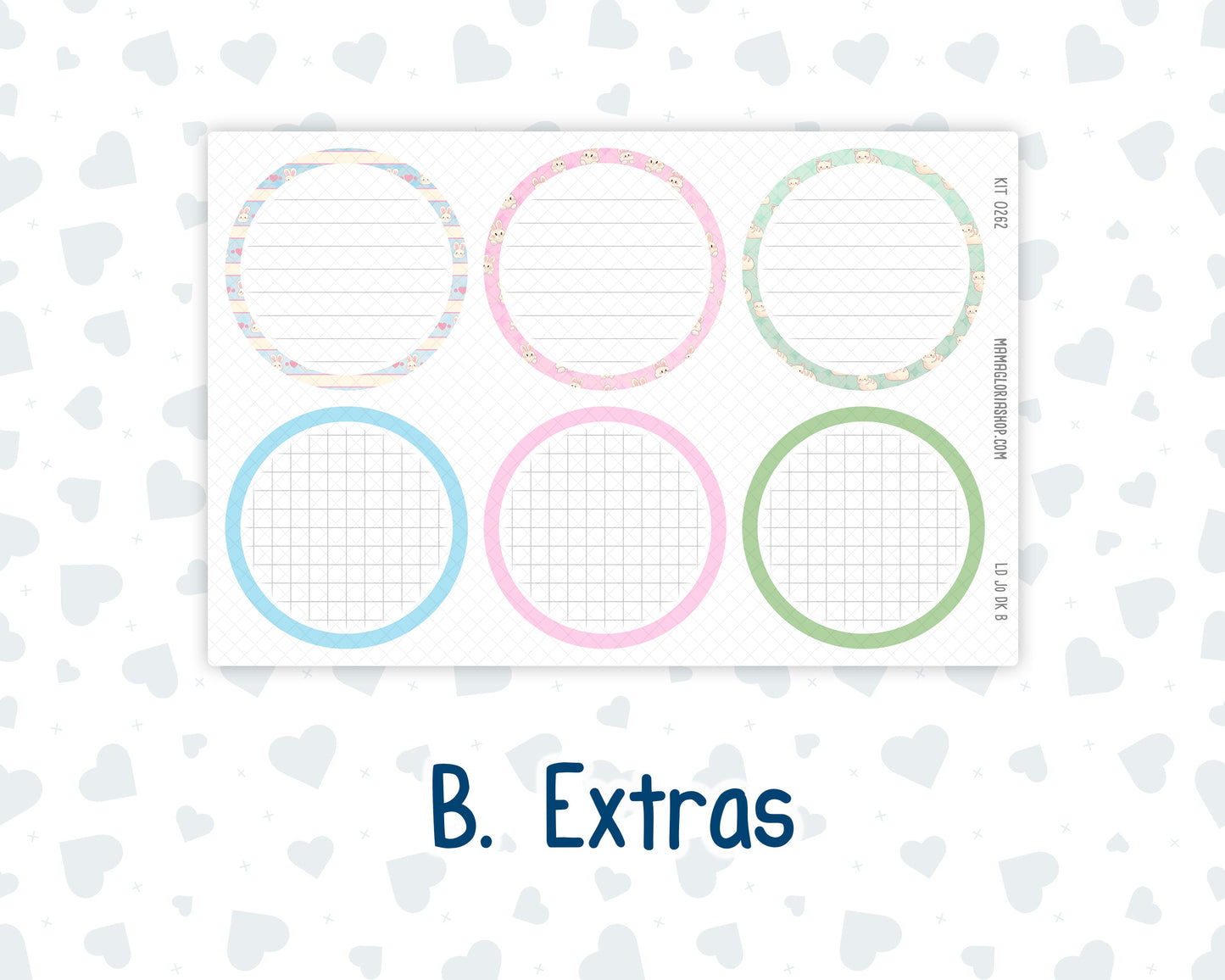 Kit 0262 - Laurel Denise The Jo Planner - Dashboard Kit - April - Spring Puffs