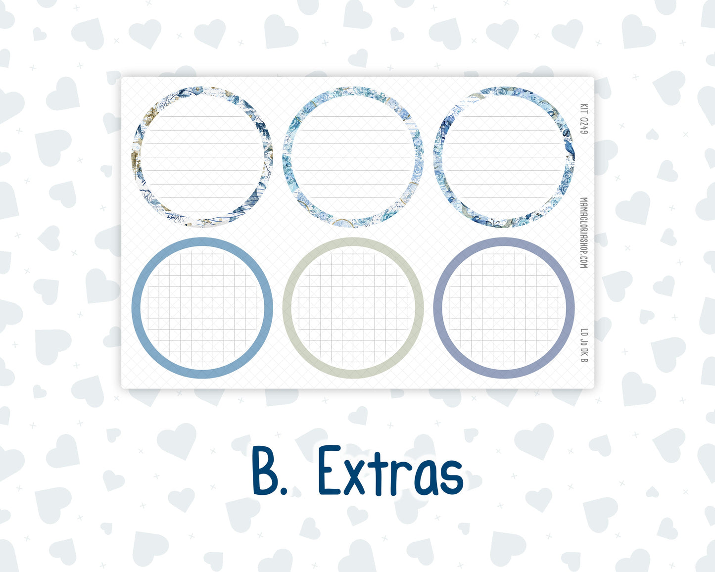 Kit 0249 - Laurel Denise The Jo Planner - Dashboard Kit - January - Icy Lace