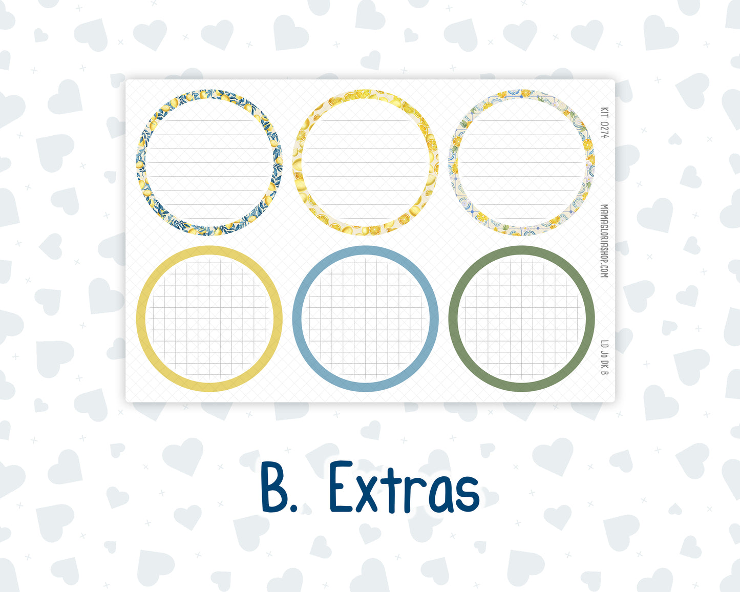 Kit 0274 - Laurel Denise The Jo Planner - Dashboard Kit - July - Sunny Lemon Shore