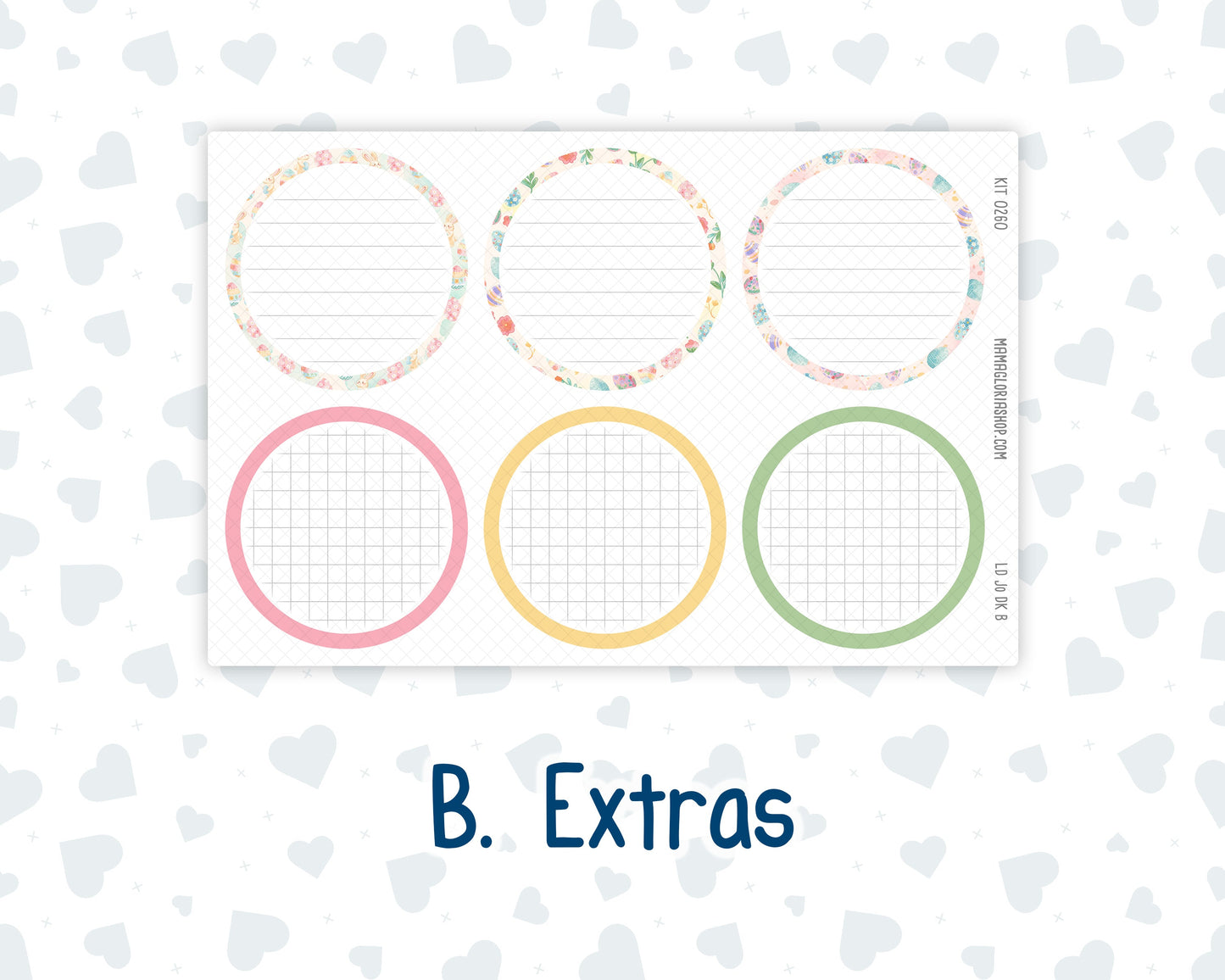 Kit 0260 - Laurel Denise The Jo Planner - Dashboard Kit - April  - Pastel Egg Hunt