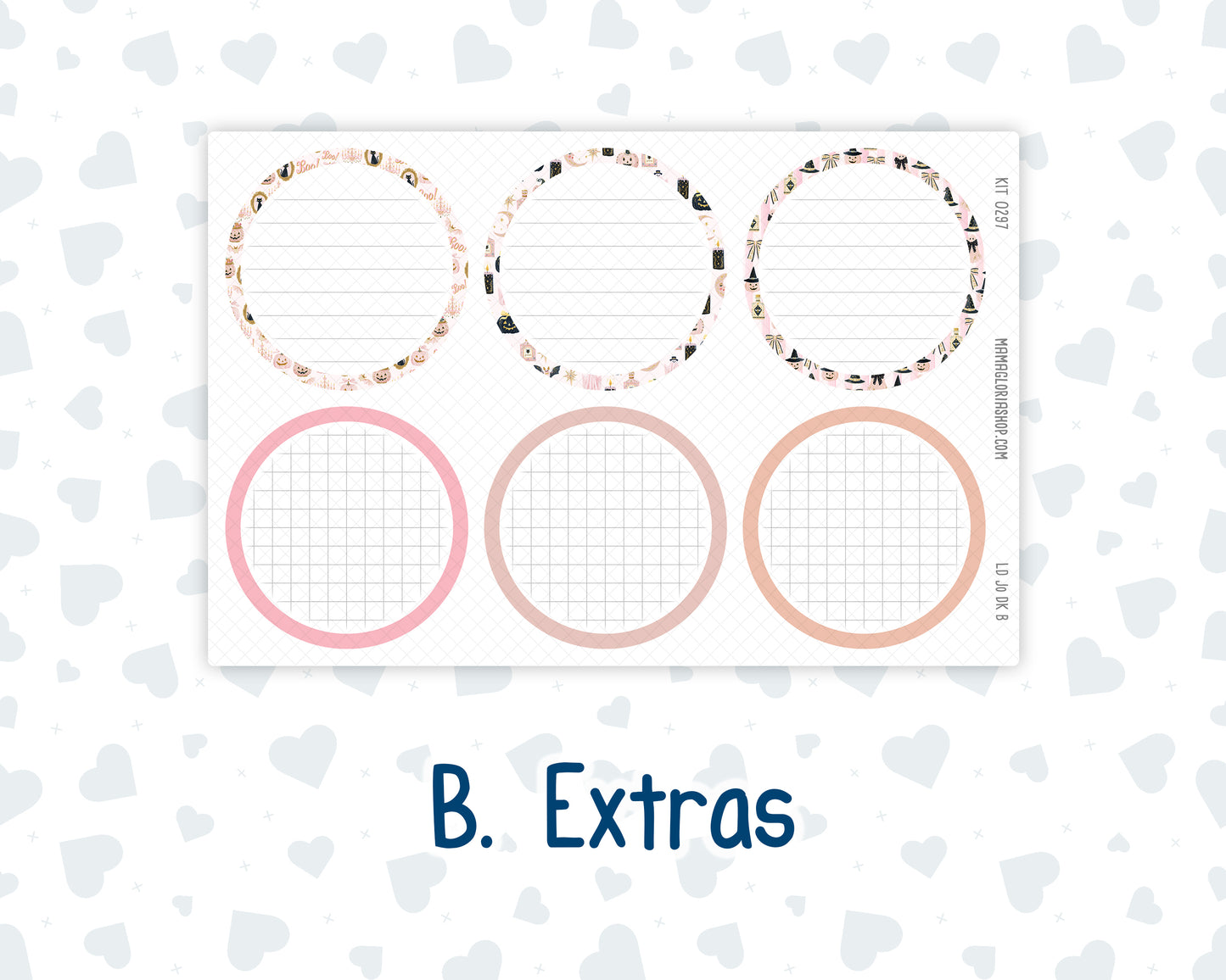 Kit 0297 - Laurel Denise The Jo Planner - Dashboard Kit - October - Pink Spell