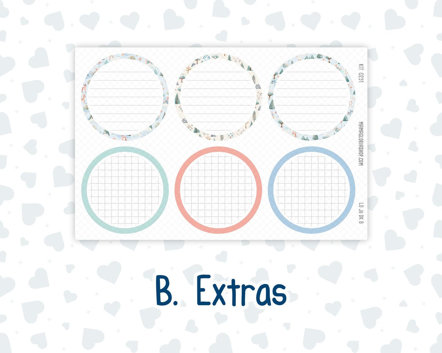 Kit 0251 - Laurel Denise The Jo Planner - Dashboard Kit - January - Pine & Paws