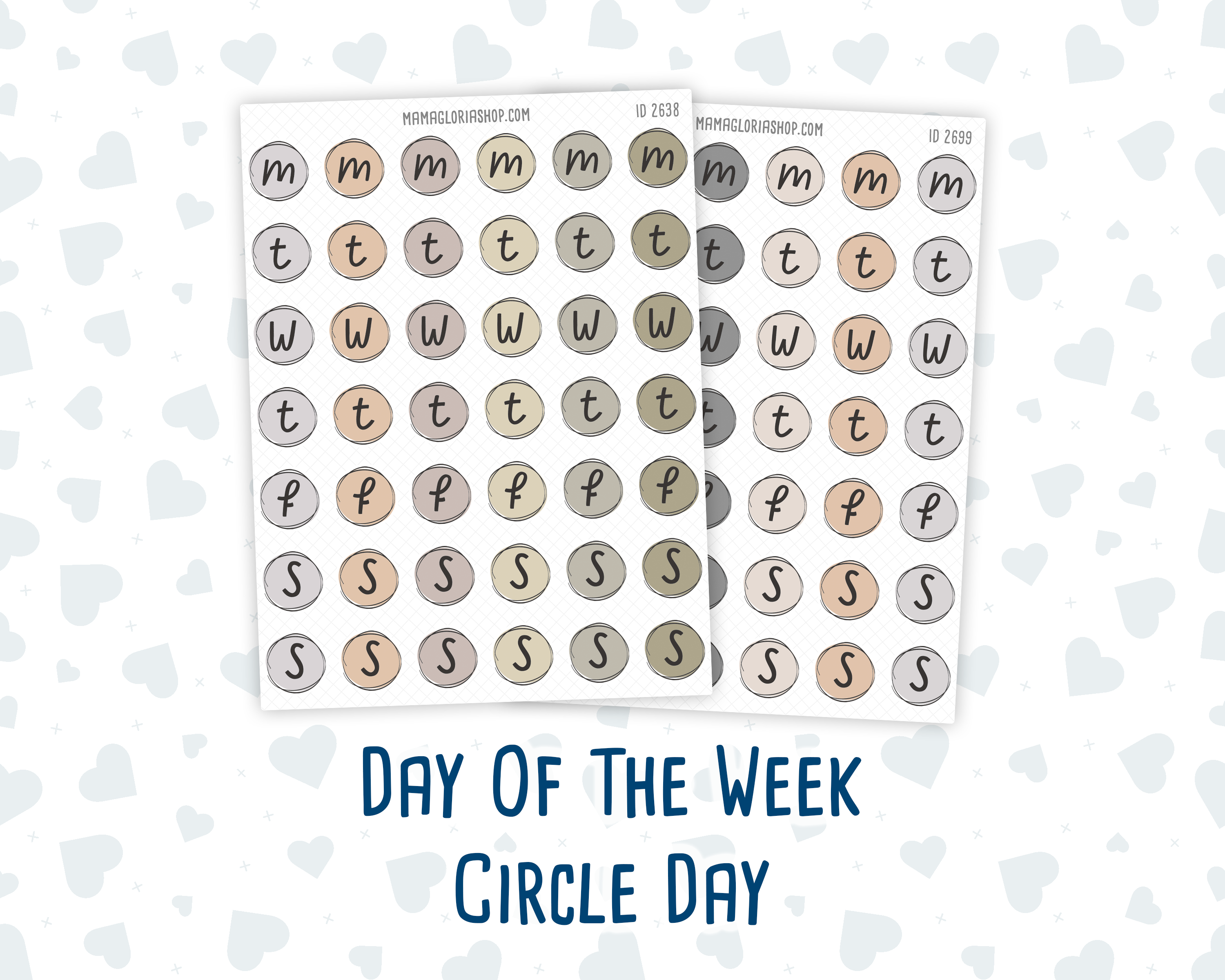 Days Of The Week - Brush Stroke - Label - Stickers For Planners ...