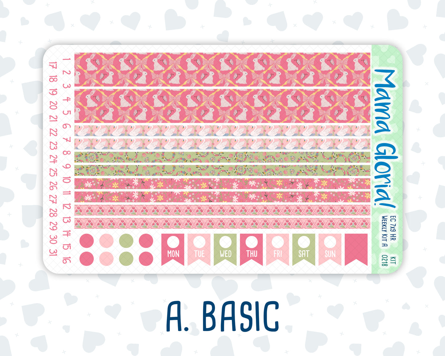 Kit 0218 -7x9 - Mother's Love - Weekly Kit For EC Horizontal Planners - May