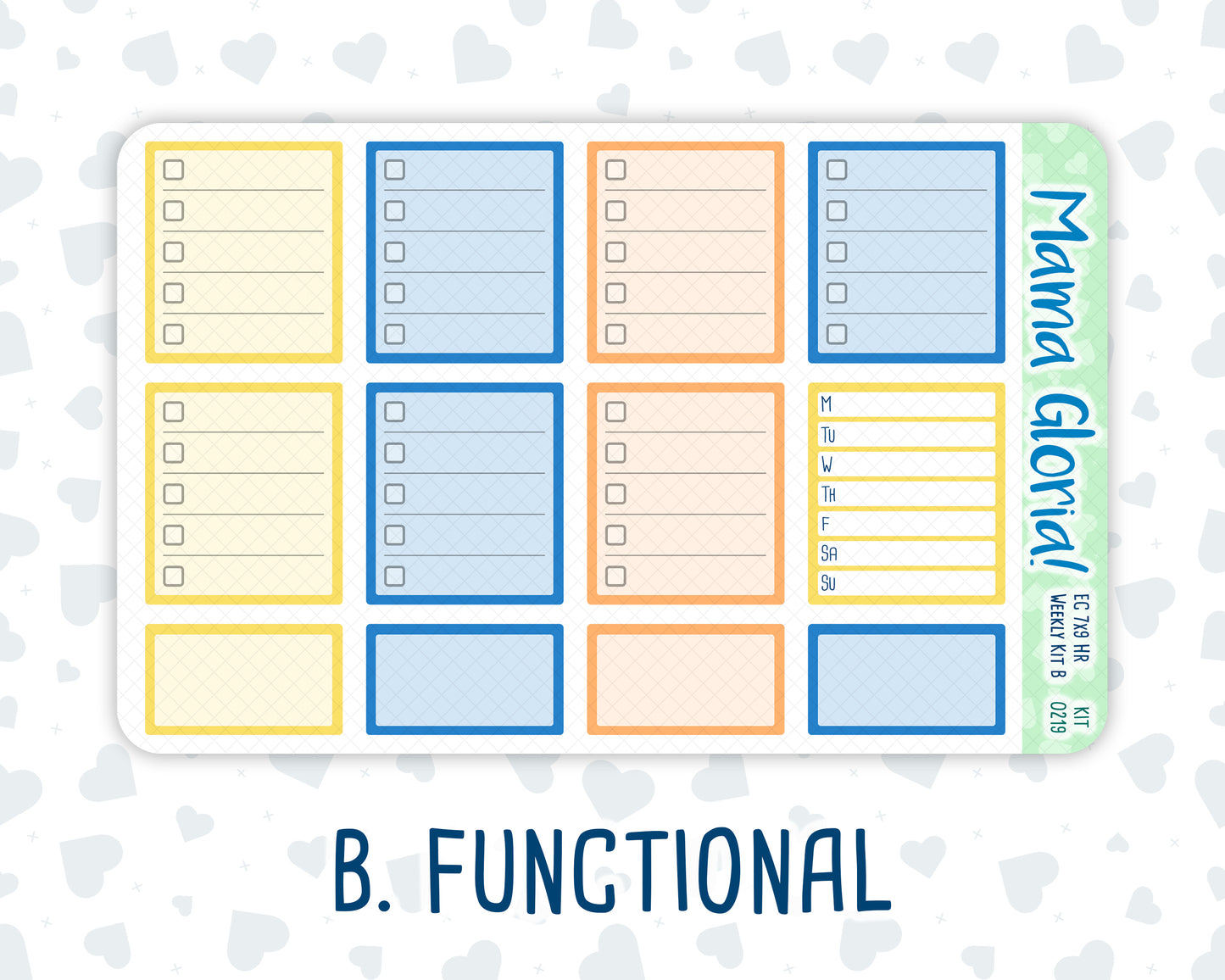 Kit 0219 -7x9 - Bee's Business - Weekly Kit For EC Horizontal Planners - May