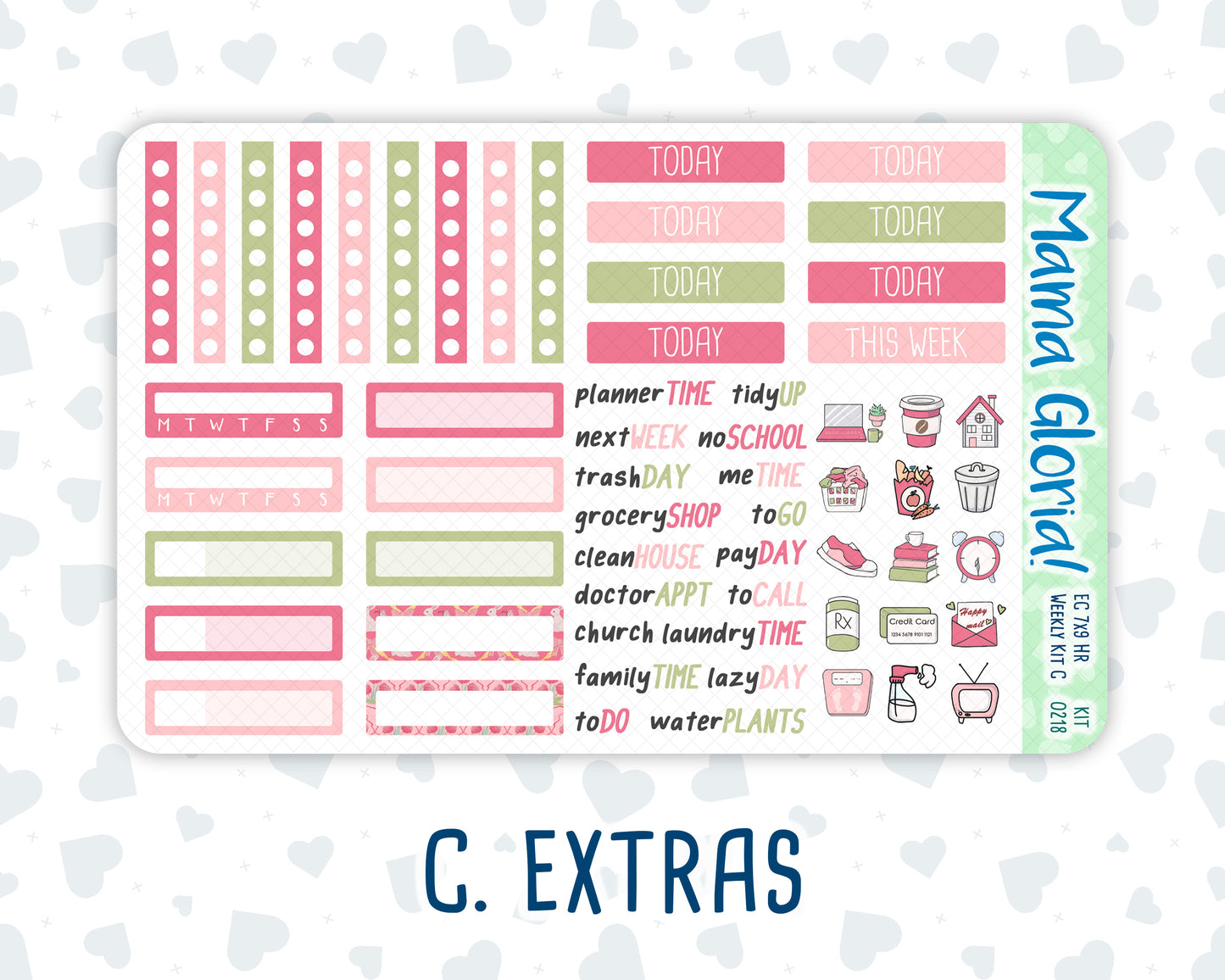 Kit 0218 -7x9 - Mother's Love - Weekly Kit For EC Horizontal Planners - May