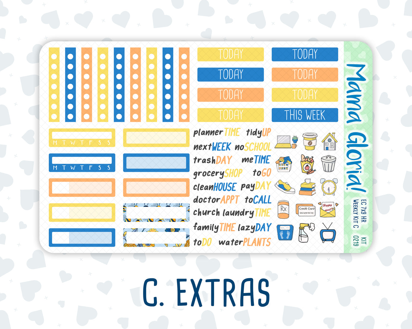 Kit 0219 -7x9 - Bee's Business - Weekly Kit For EC Horizontal Planners - May