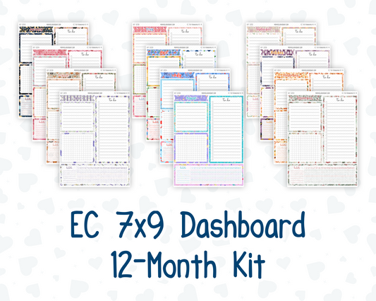 EC 7x9 - 12-Month Kit - Monthly Dashboard - 2026 -  For Erin Condren Planners