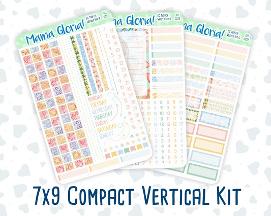 Kit 0222 - 7x9 Compact Vertical - Weekly Kit - June - Beach Day