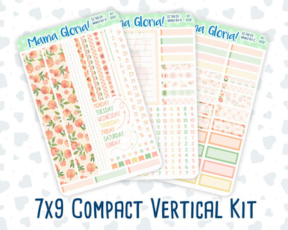 Kit 0228 - 7x9 Compact Vertical - Weekly Kit - August - Just Peachy