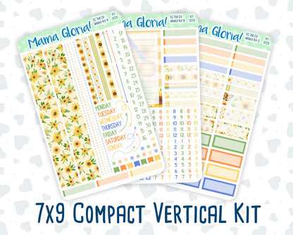 Kit 0229 - 7x9 Compact Vertical - Weekly Kit - August - Golden Faces