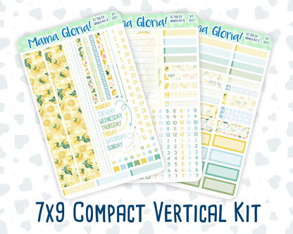 Kit 0227 - 7x9 Compact Vertical - Weekly Kit - July - Lemon Grove