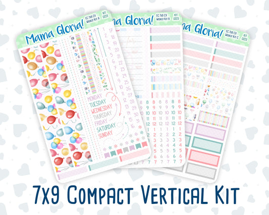 Kit 0225 - 7x9 Compact Vertical - Weekly Kit - July - Carnival Joy