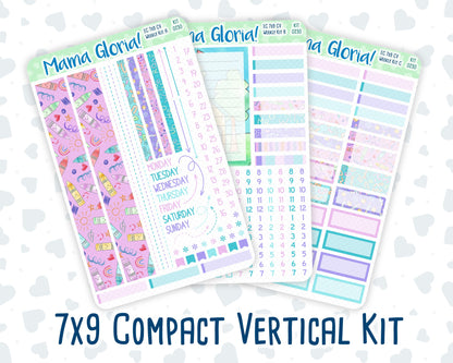 Kit 0230 - 7x9 Compact Vertical - Weekly Kit - August - School Daze