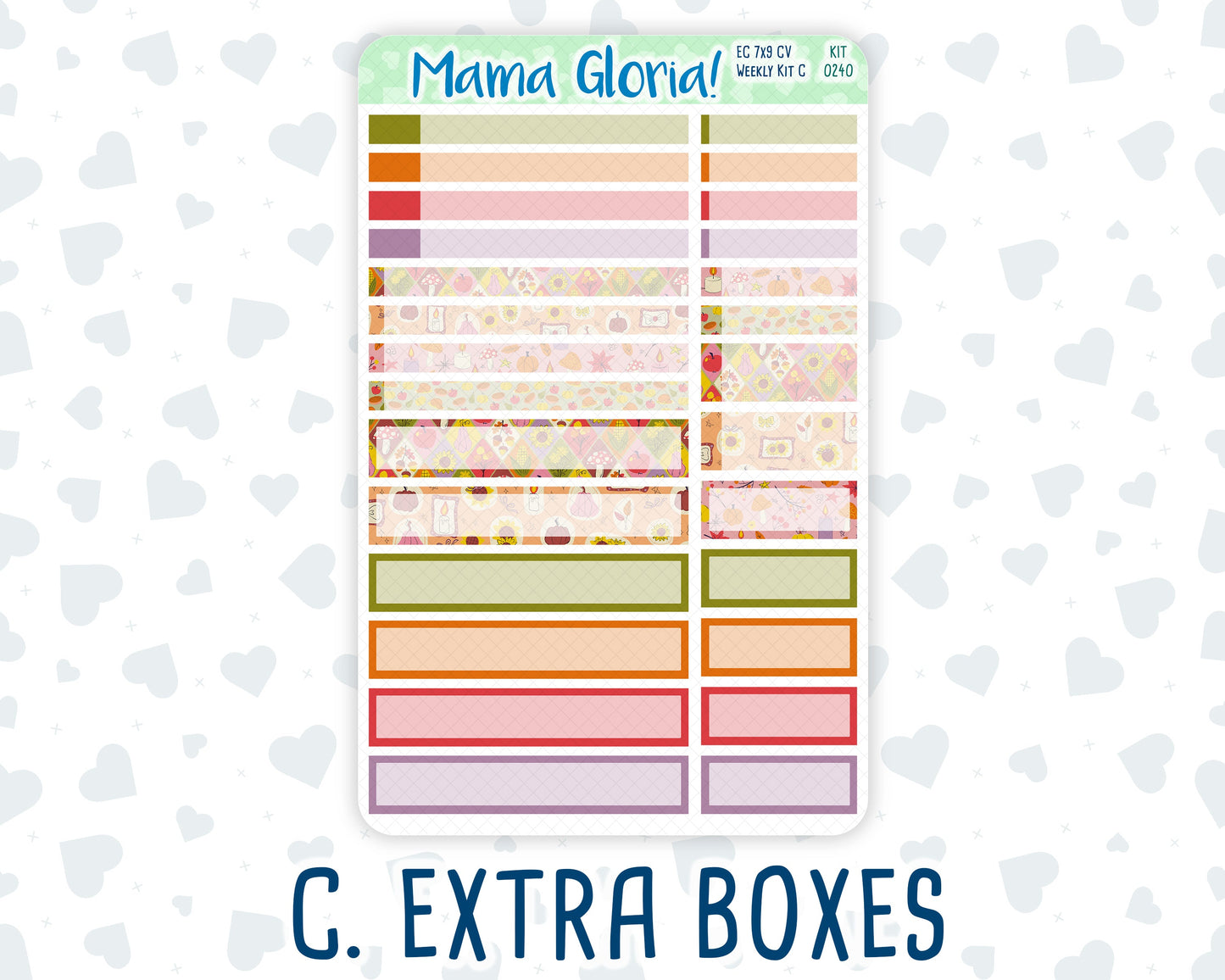 Kit 0240 - 7x9 Compact Vertical - Weekly Kit - November - Cozy Thanksgiving