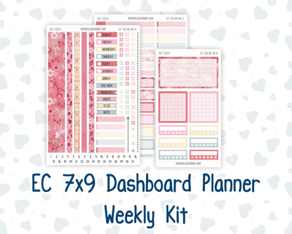 Kit 0254 - 7x9 - EC Dashboard Planner - February - Valentine Village