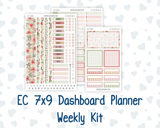 Kit 0308 - 7x9 - EC Dashboard Planner - December - Knit & Holly