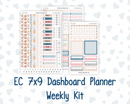 Kit 0234- Weekly Dashboard Planner - Erin Condren - September - Reader's Escape
