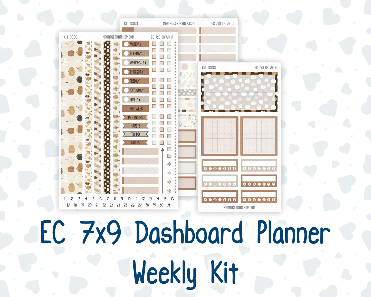 Kit 0303 - 7x9 - EC Dashboard Planner - November - Into The Woods
