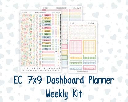 Kit 0260 - 7x9 - EC Dashboard Planner - April - Pastel Egg Hunt