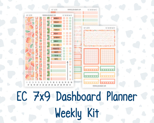 Kit 0278 - 7x9 - EC Dashboard Planner - August - Oops, All Peaches