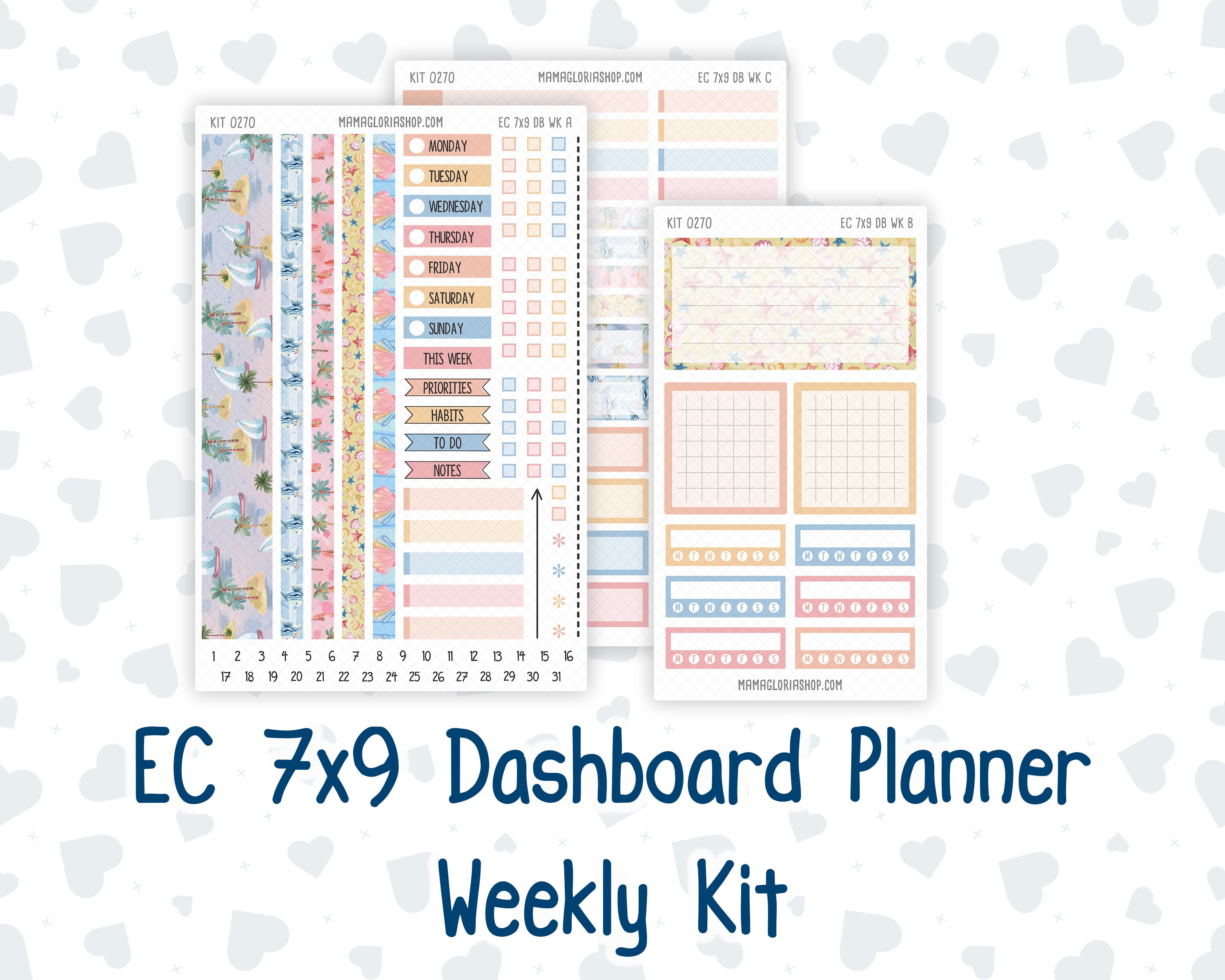 7x9 Dashboard Weekly – mamagloriashop