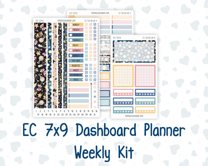 Kit 0248- Weekly Dashboard Planner - Erin Condren - Midnight Countdown - January