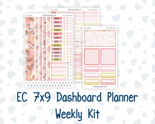 Kit 0294 - 7x9 - EC Dashboard Planner - September - Rosy Reveria