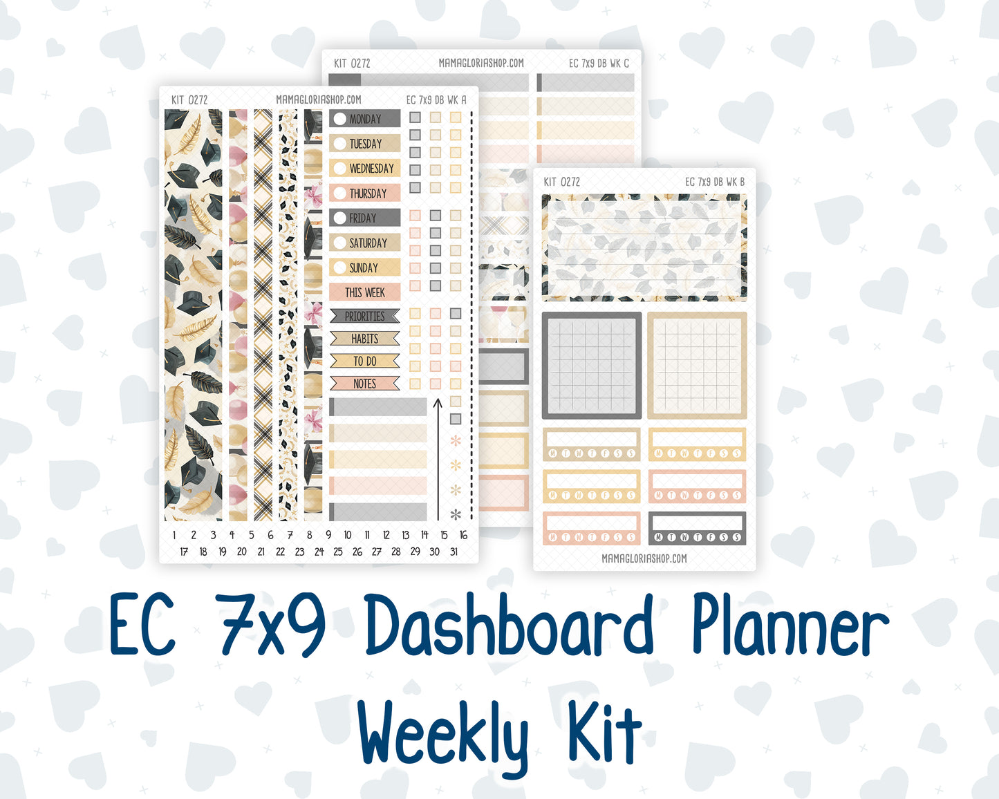 Kit 0272 - 7x9 - EC Dashboard Planner - May - Graduation