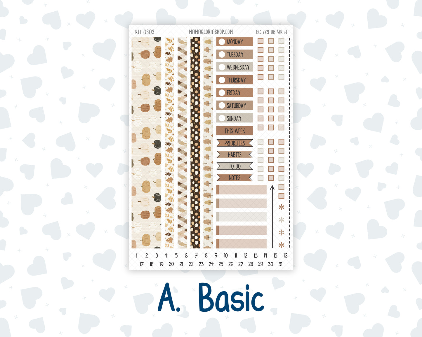 Kit 0303 - 7x9 - EC Dashboard Planner - November - Into The Woods