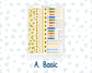 Kit 0229- Weekly Dashboard Planner - Erin Condren - August - Golden Faces