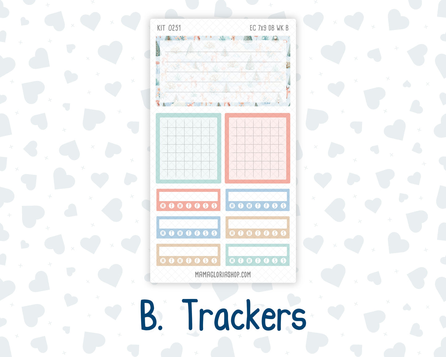 Kit 0251 - 7x9 - EC Dashboard Planner - January - Pine & Paws