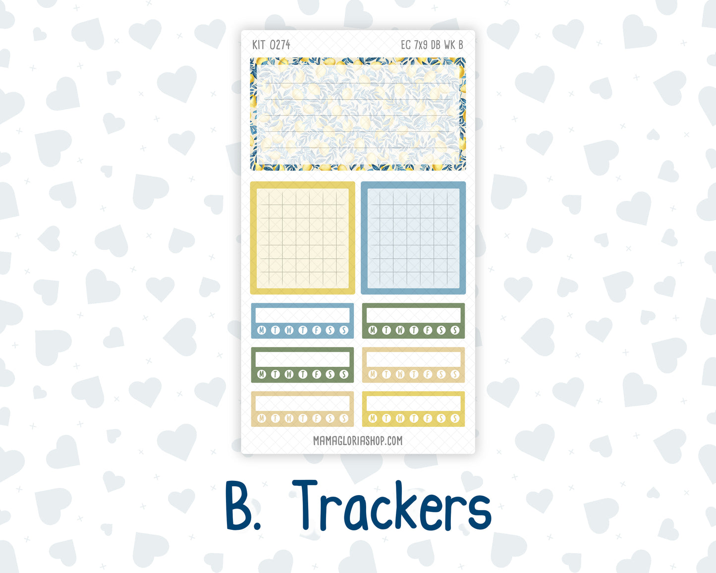 Kit 0274 - 7x9 - EC Dashboard Planner - July - Sunny Lemon Shore