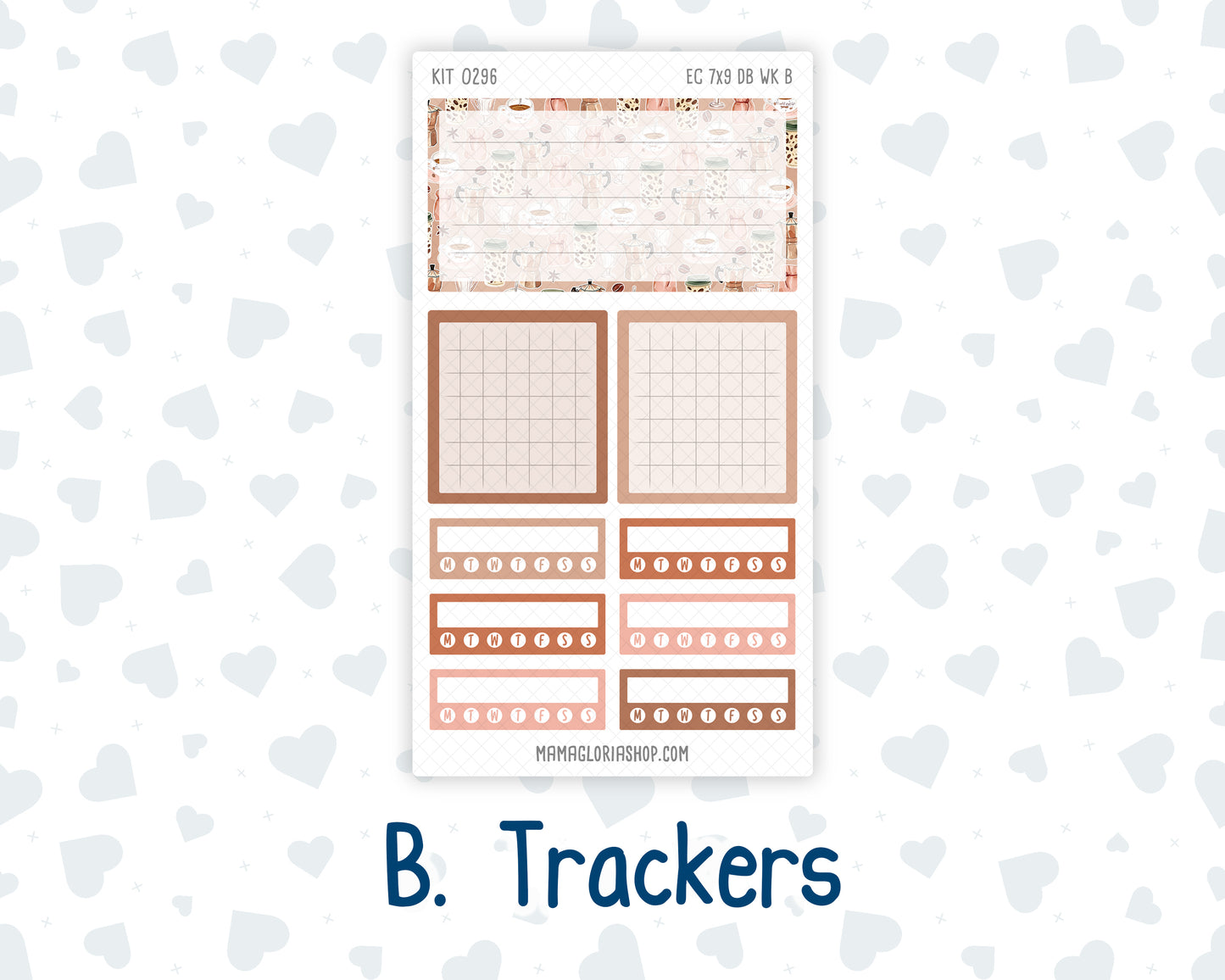 Kit 0296 - 7x9 - EC Dashboard Planner - September - Coffee Break