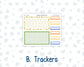 Kit 0229- Weekly Dashboard Planner - Erin Condren - August - Golden Faces