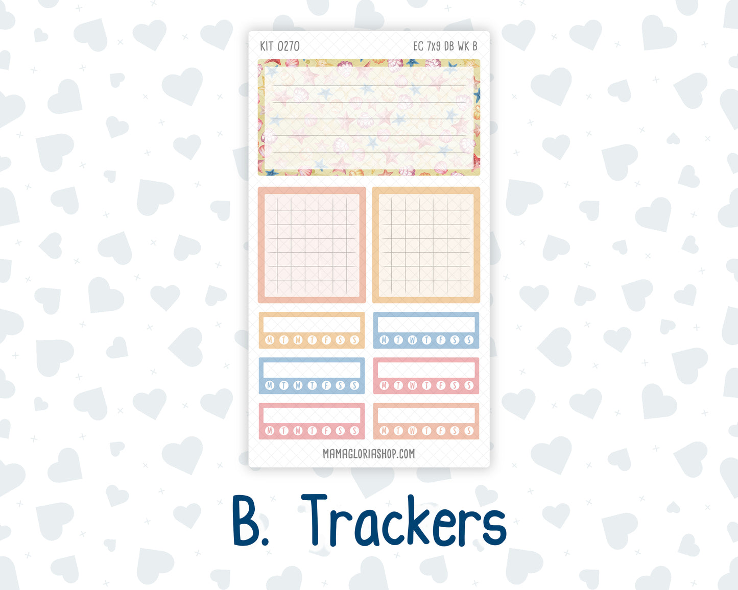 Kit 0270 - 7x9 - EC Dashboard Planner - June - Beachside Bliss