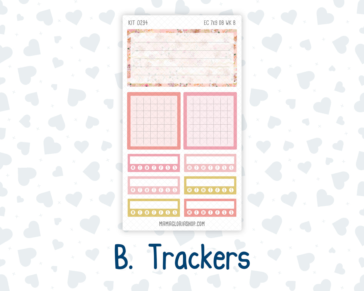 Kit 0294 - 7x9 - EC Dashboard Planner - September - Rosy Reveria
