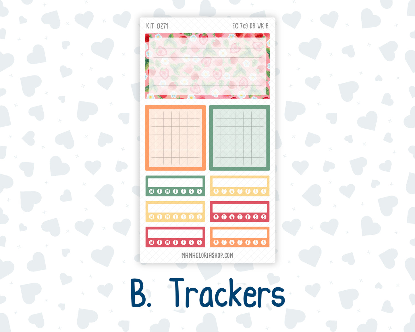 Kit 0271 - 7x9 - EC Dashboard Planner - June - Strawberry Shore