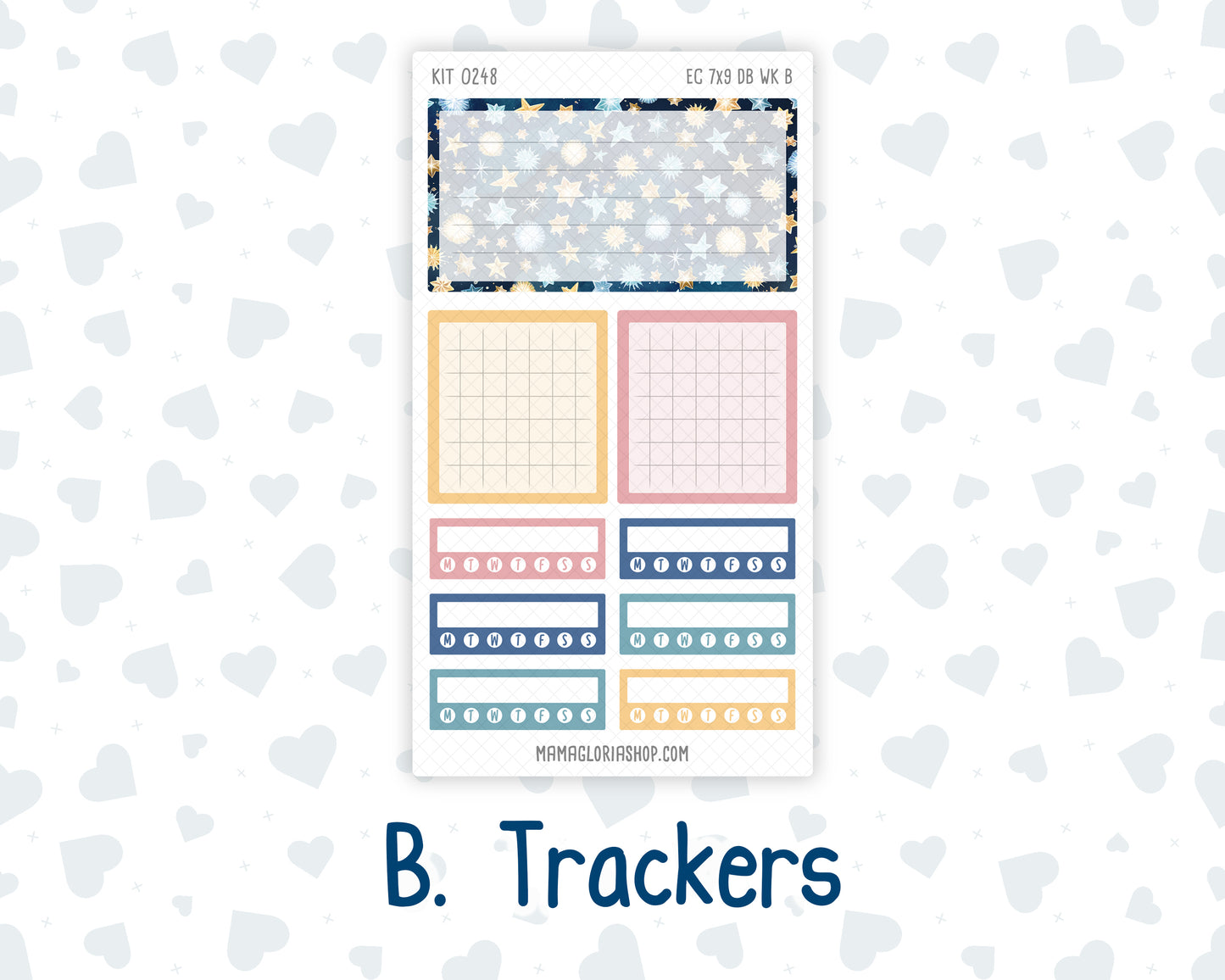 Kit 0248- Weekly Dashboard Planner - Erin Condren - Midnight Countdown - January
