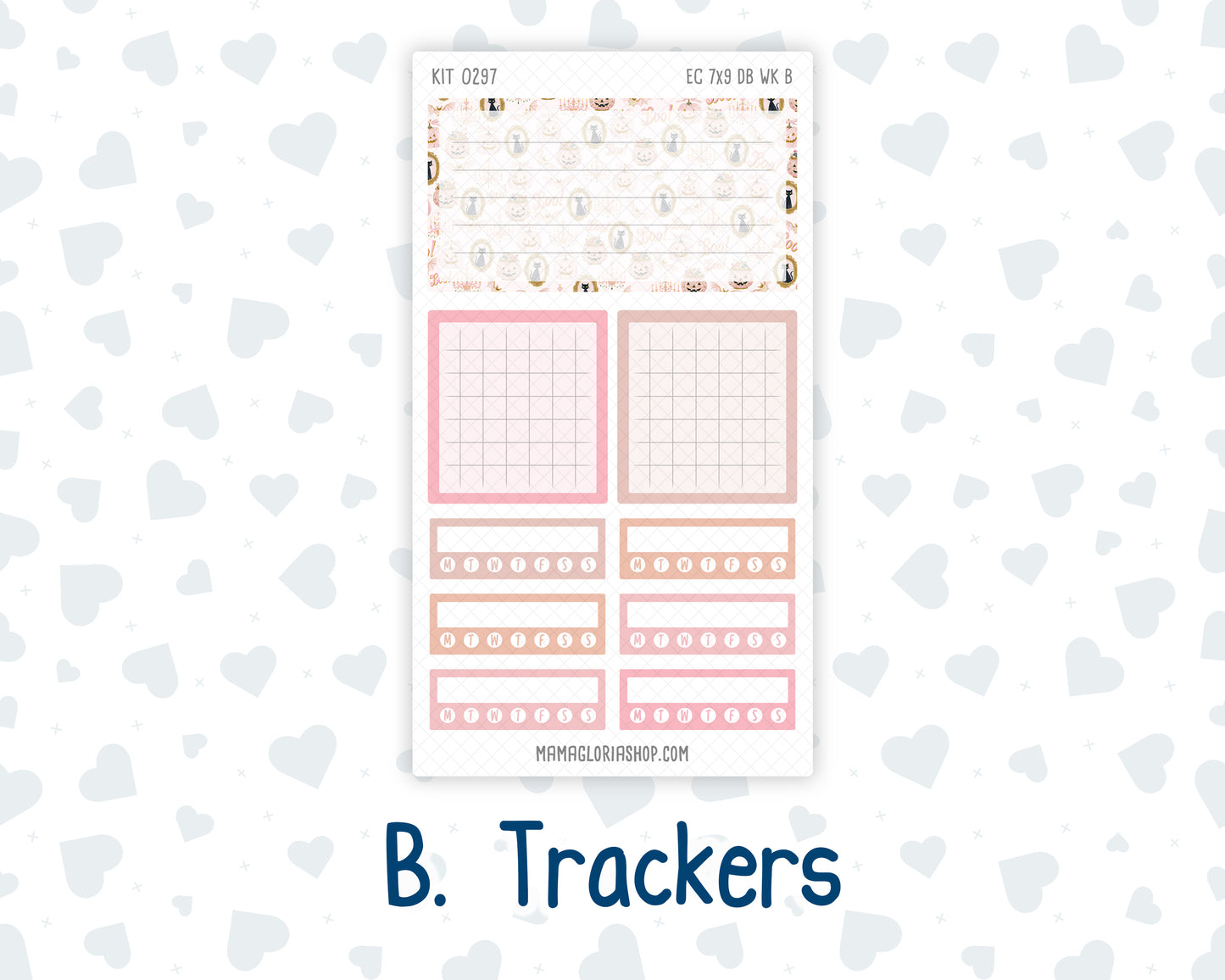 Kit 0297 - 7x9 - EC Dashboard Planner - October - Pink Spell