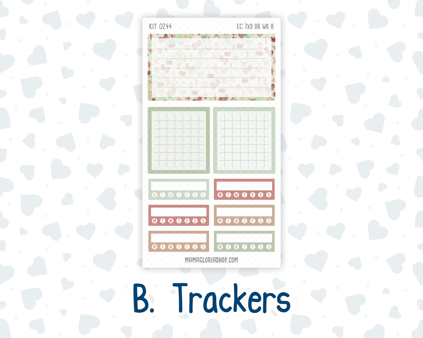 Kit 0244- Weekly Dashboard Planner - Erin Condren - Santas Village - December