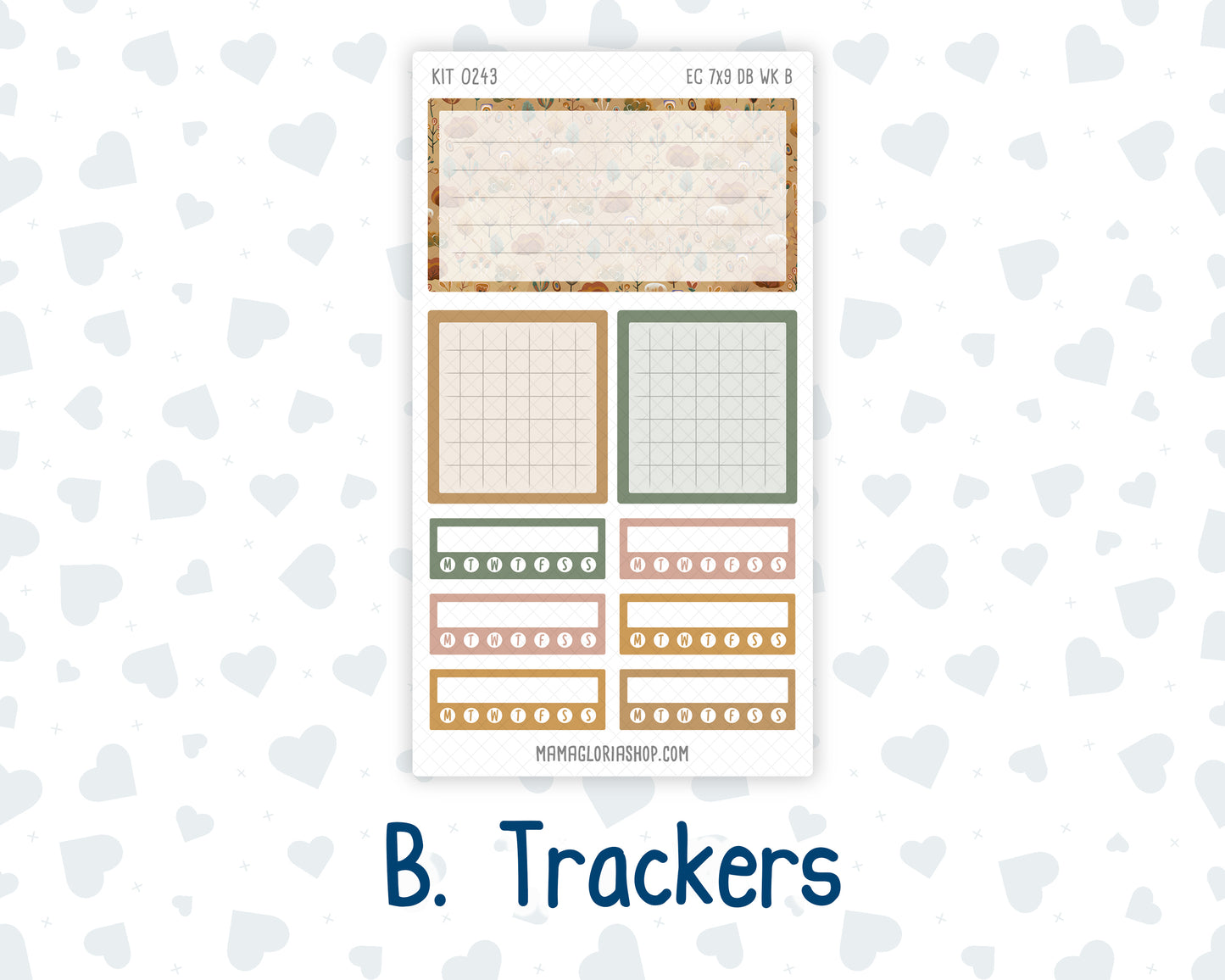 Kit 0243- Weekly Dashboard Planner - Erin Condren - Boho Autumn - November