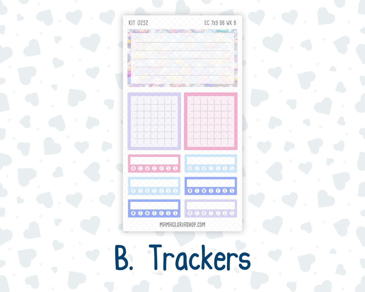 Kit 0252 - 7x9 - EC Dashboard Planner - February - Tokyo Candy Cloud